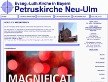 Tablet Screenshot of petruskirche.telebus.de